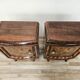 Tuscan Art Decò bedside tables from the 1940s in walnut burl