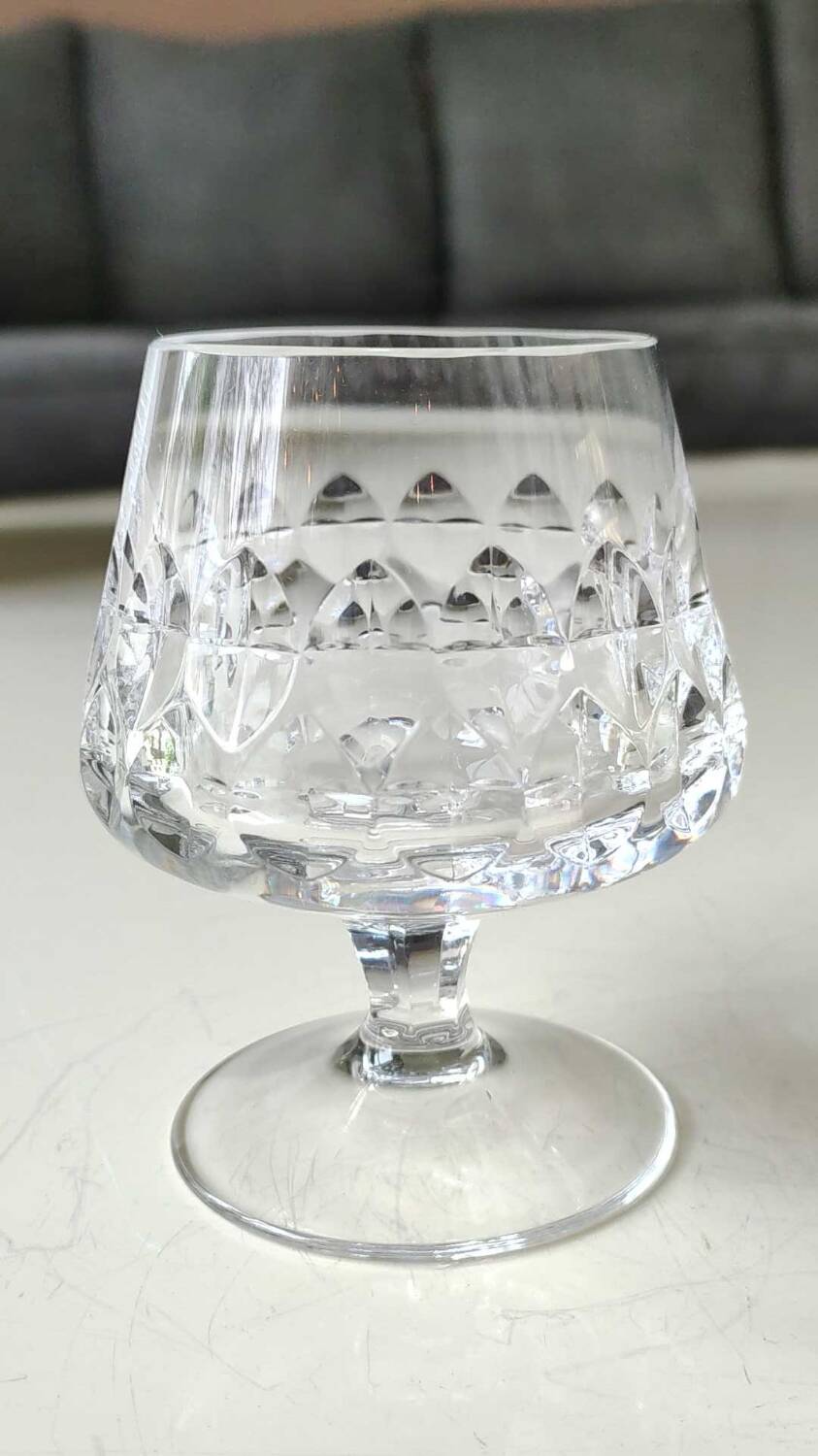 Lot 5 x Peill & Putzler Cognac Glasses. Mod. Granada. lead crystal