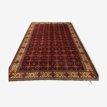 Vintage Turkish Rug 279x193 cm, Tribal Wool Carpet Large