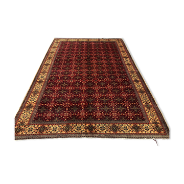 Vintage Turkish Rug 279x193 cm, Tribal Wool Carpet Large
