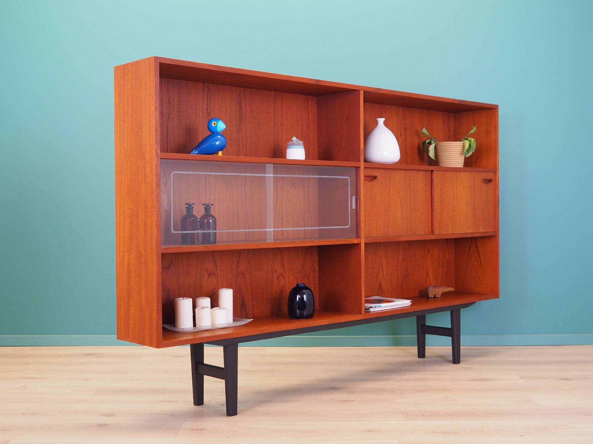 Teak bookcase, Danish design, 1970s, manufacturer: Clausen & Søn