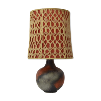 Lampe de table en céramique du milieu du siècle, années 1970.