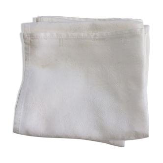 12 serviettes blanches ,damassées