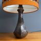 Ceramic orange / brown table lamp 1960s