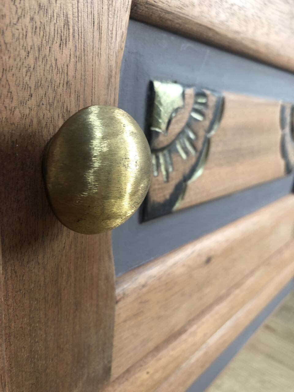 Adorable wooden bedside table