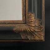 Miroir noir et or style Empire 34x39cm