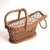 Rattan bottle holder