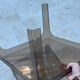 Pair of smoked plexiglass coffee tables 1970 side tables