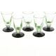 Ensemble de cinq verres, Art Déco, verre, Pologne, années 1930