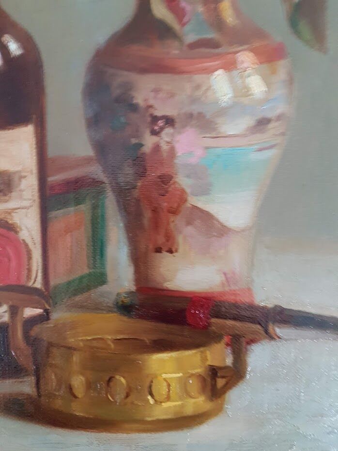 Still life oil painting ABEL LETOMBE 1913 41x33 cm