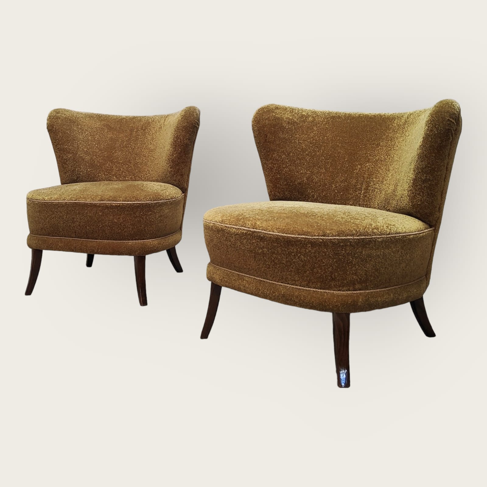 Two Mid Century cocktail chairs