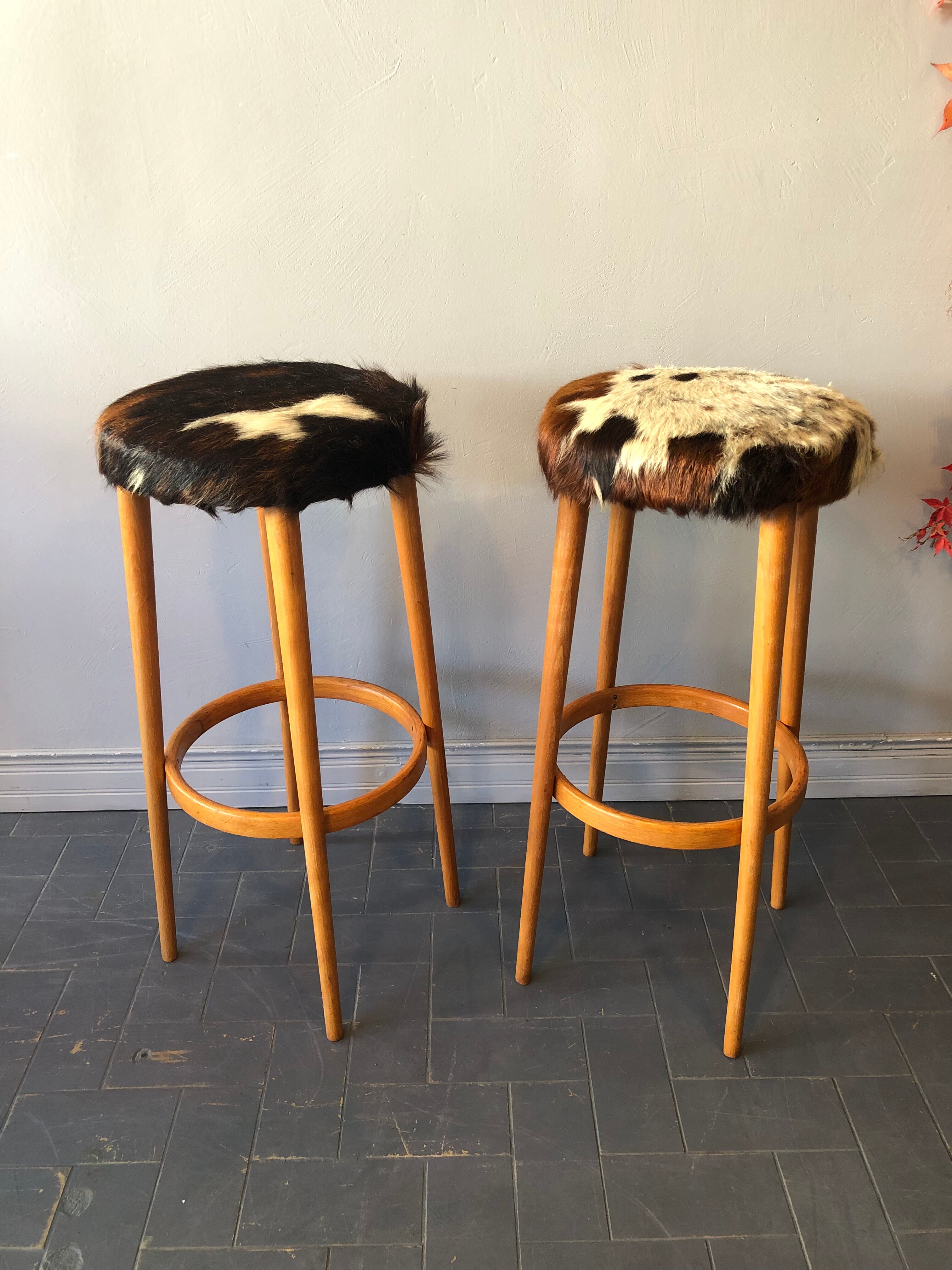 Duo of vintage bar stools