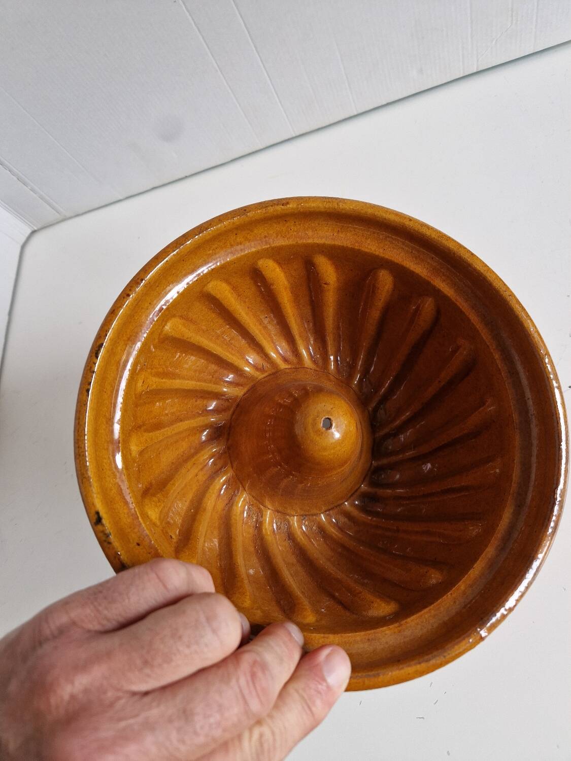 Old alsace kouglof cake mould decorative kitchen. diameter 21.5 cm. height
