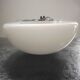 Lampshade old ceiling lamp half globe ball opaline white industrial vintage TBE Ø 25.5 cm 2 lights