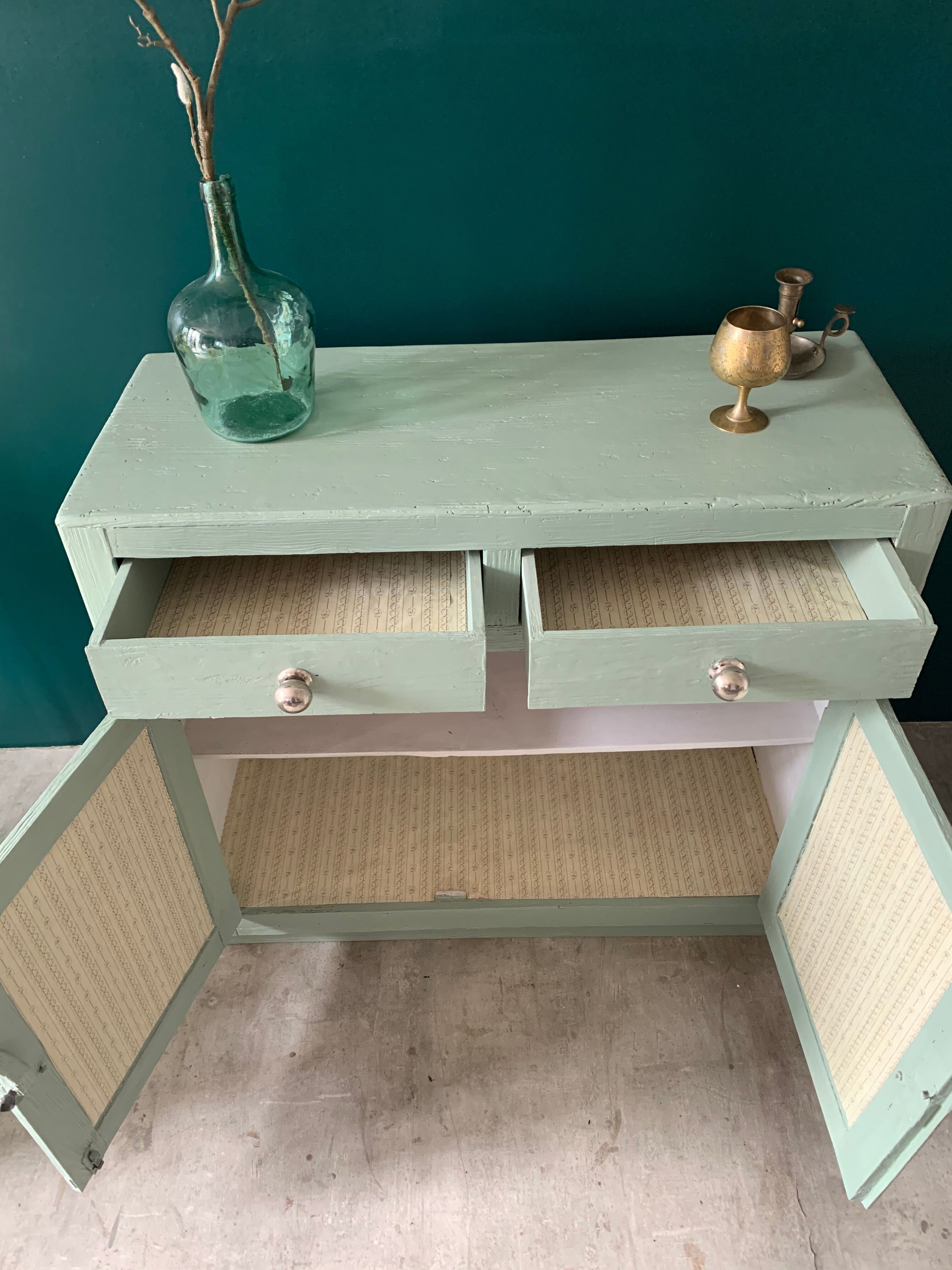 Old green "country" buffet