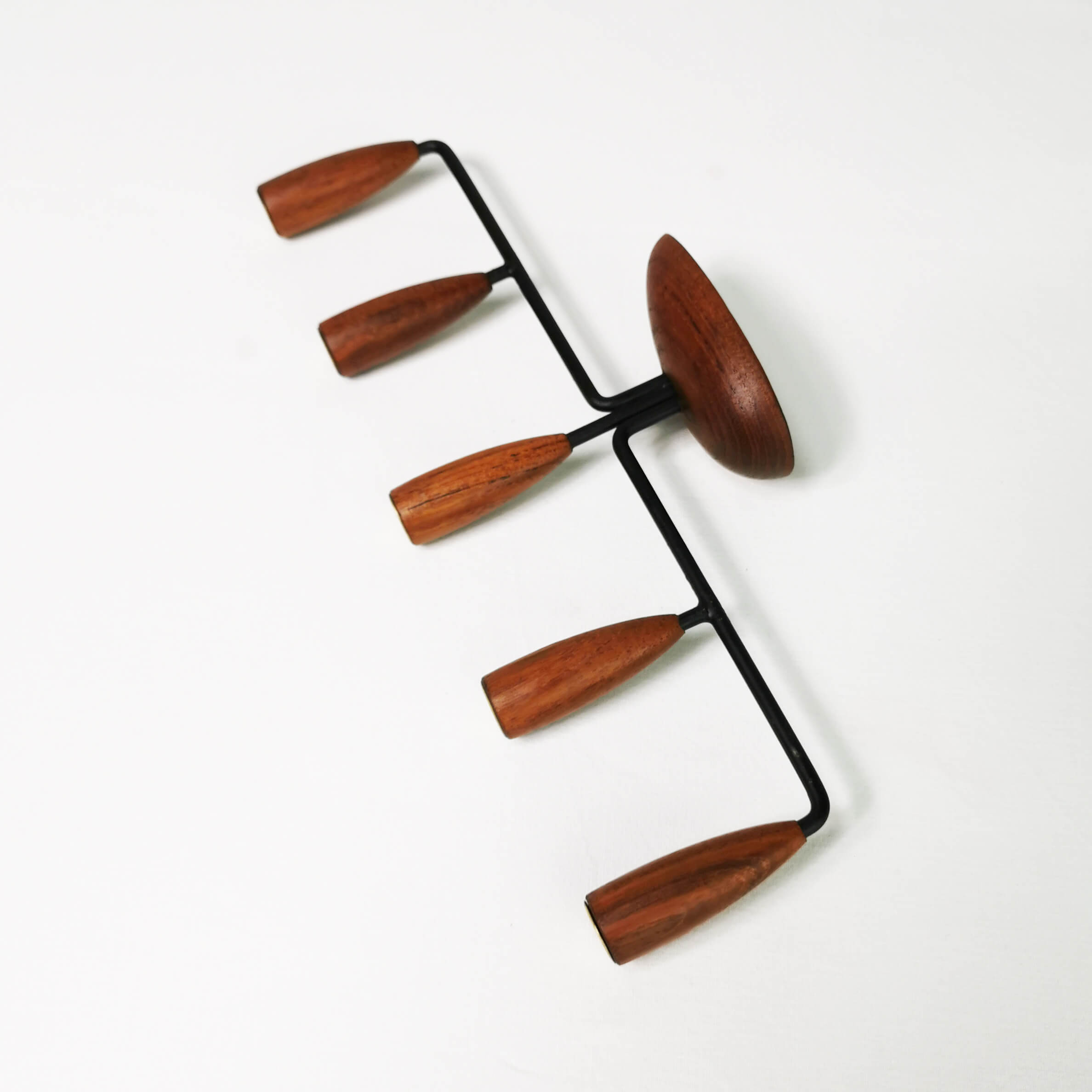 Modernist teak candlestick, Denmark, 1960s