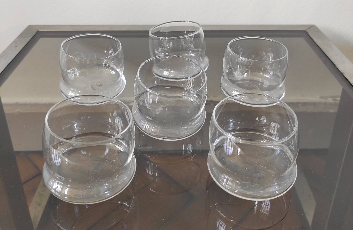 Set of 6 vintage "wobble" glasses (boat special)