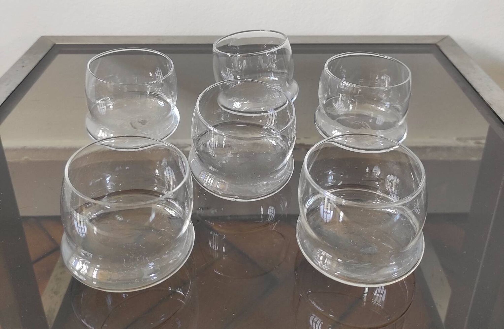 Set of 6 vintage "wobble" glasses (boat special)