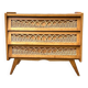 Commode vintage bois et rotin
