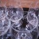 5 engraved vintage flower port glasses