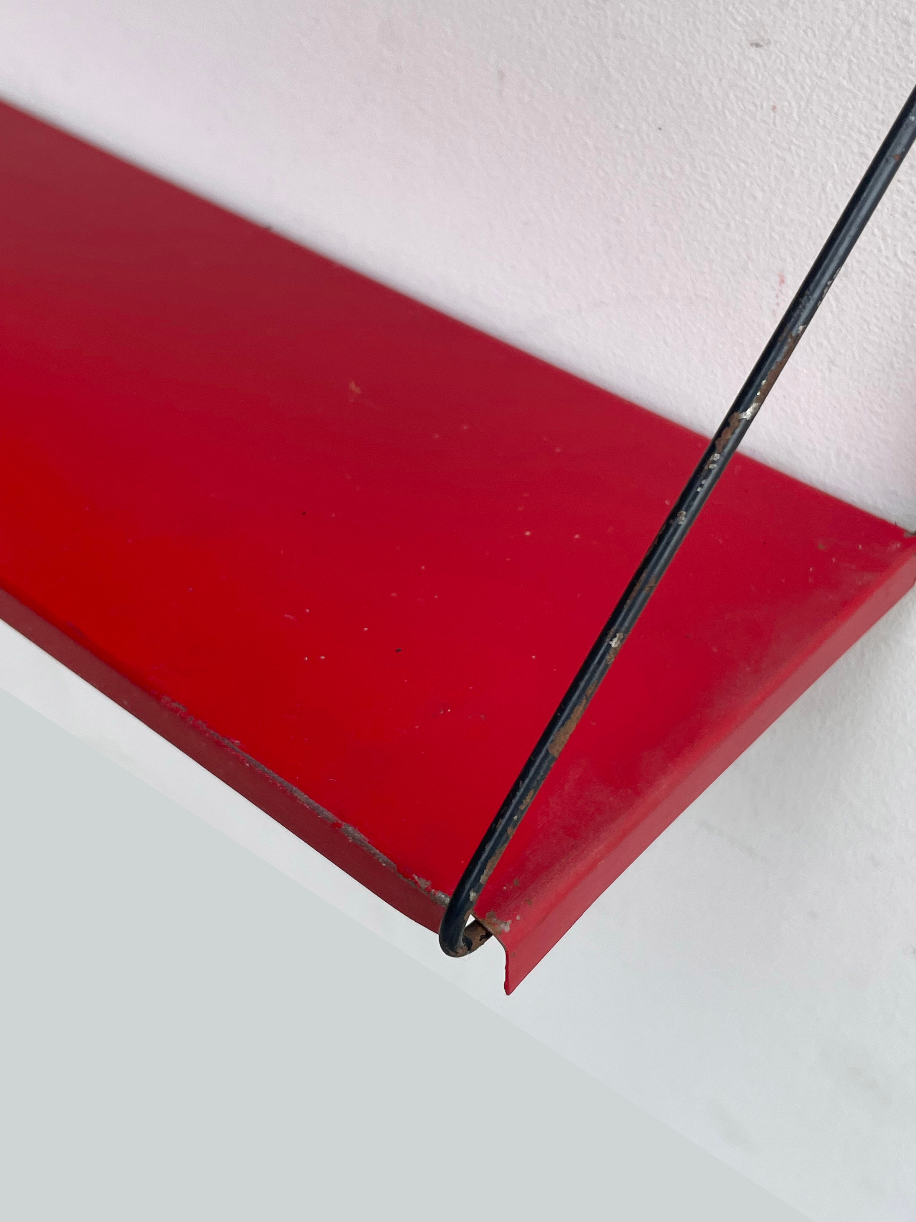 Vintage metal wall shelf wall rack minimalistic 1960’s