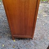 Chest of drawers of the 50s in blond oak compass feet