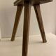 Pair of wooden stools rectangualaires, tripods and handicrafts