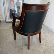 Empire/Consulate style swan neck armchair