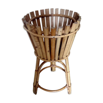 Bamboo & rattan plant holder