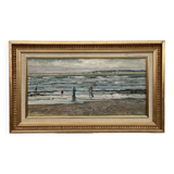 Painting Oil on canvas signed -Normandy - dimension: height -37cm- Width -63cm-