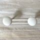Vintage metal coat rack with 2 hooks