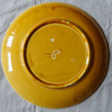 Plat rond barbotine de fruits Sarreguemines