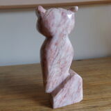 Pink marble owl paper press