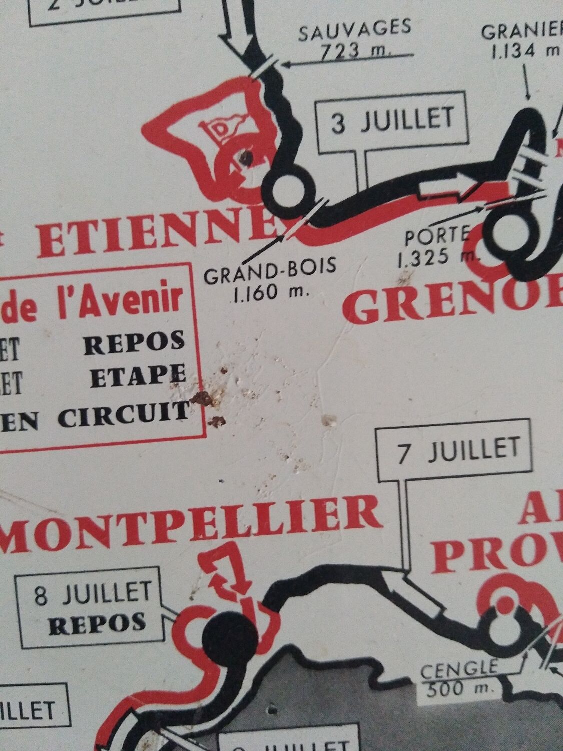 Dauré Tour de France 1961 souvenir tray