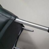 3 x rare armchair / model Turn / black leather / Bert Plantagie in mint condition.