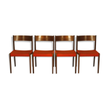 Set of 4 PIA chairs by Poul Cadovius for Girsberger, 1960s
