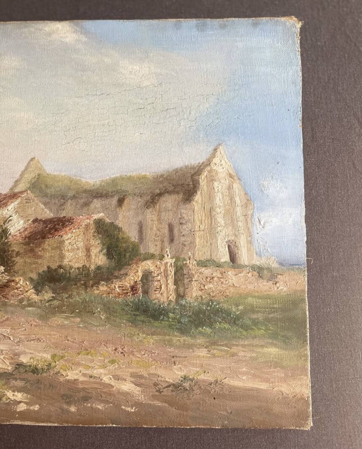 Oil on canvas Vendée landscape