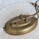 Lampe vintage en métal doré - Abat-jour tulipe