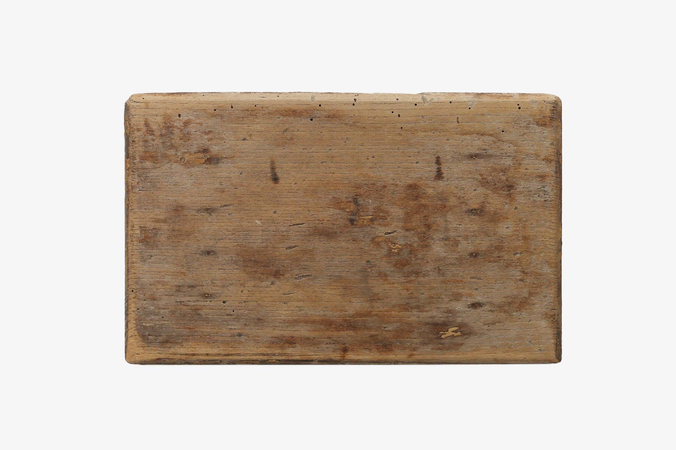 Rustic Shaped Low Stool in Painted Wood, France ca. 1900