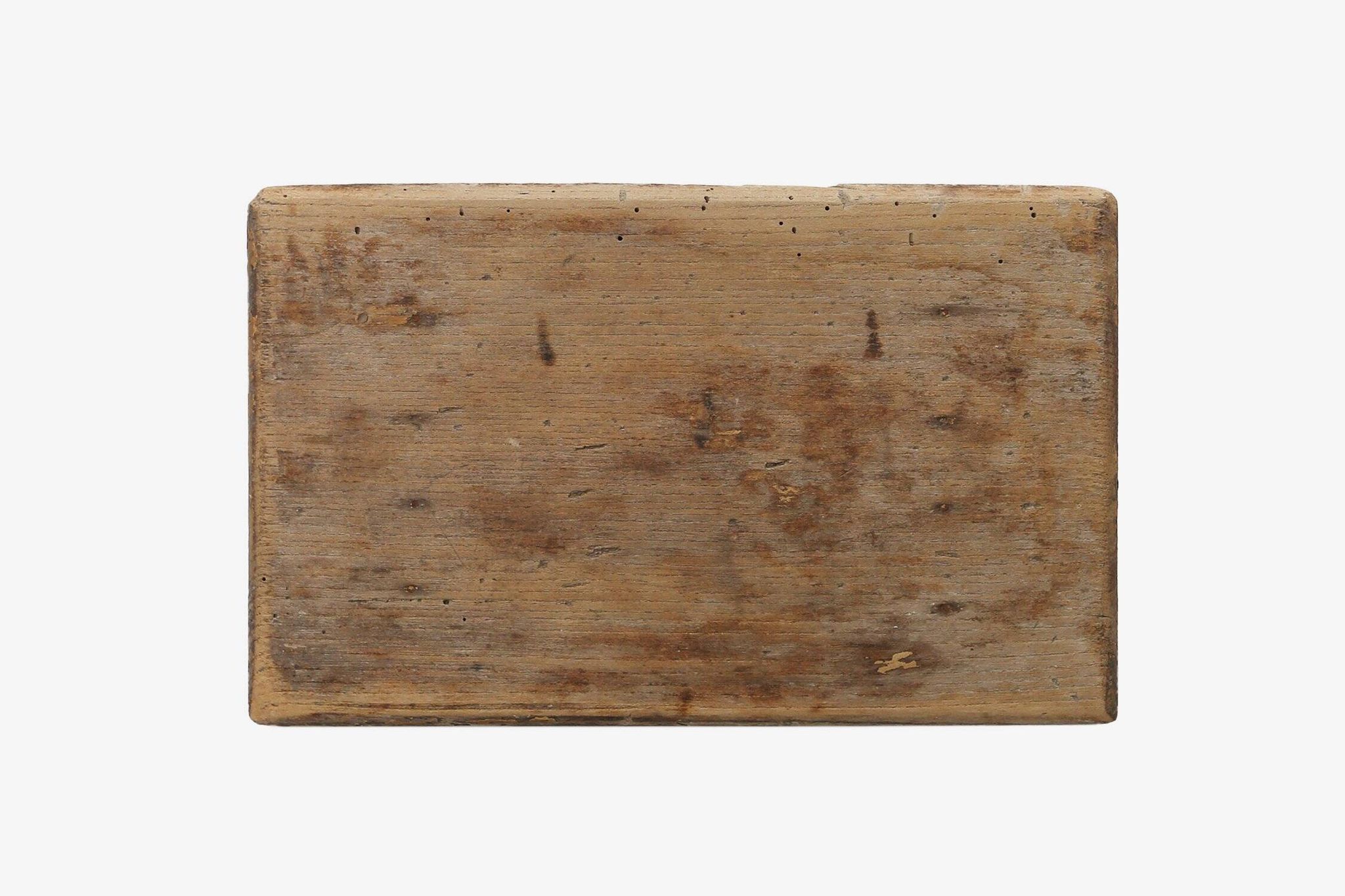 Tabouret bas en bois peint de forme rustique, France vers 1900