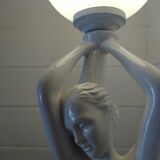 1970s lamp. Nude Art Deco style. 67cm.
