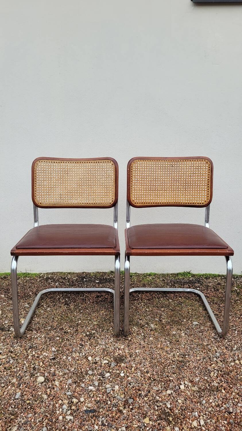 Paire de chaises b32 Marcel Breuer cesca -1970s