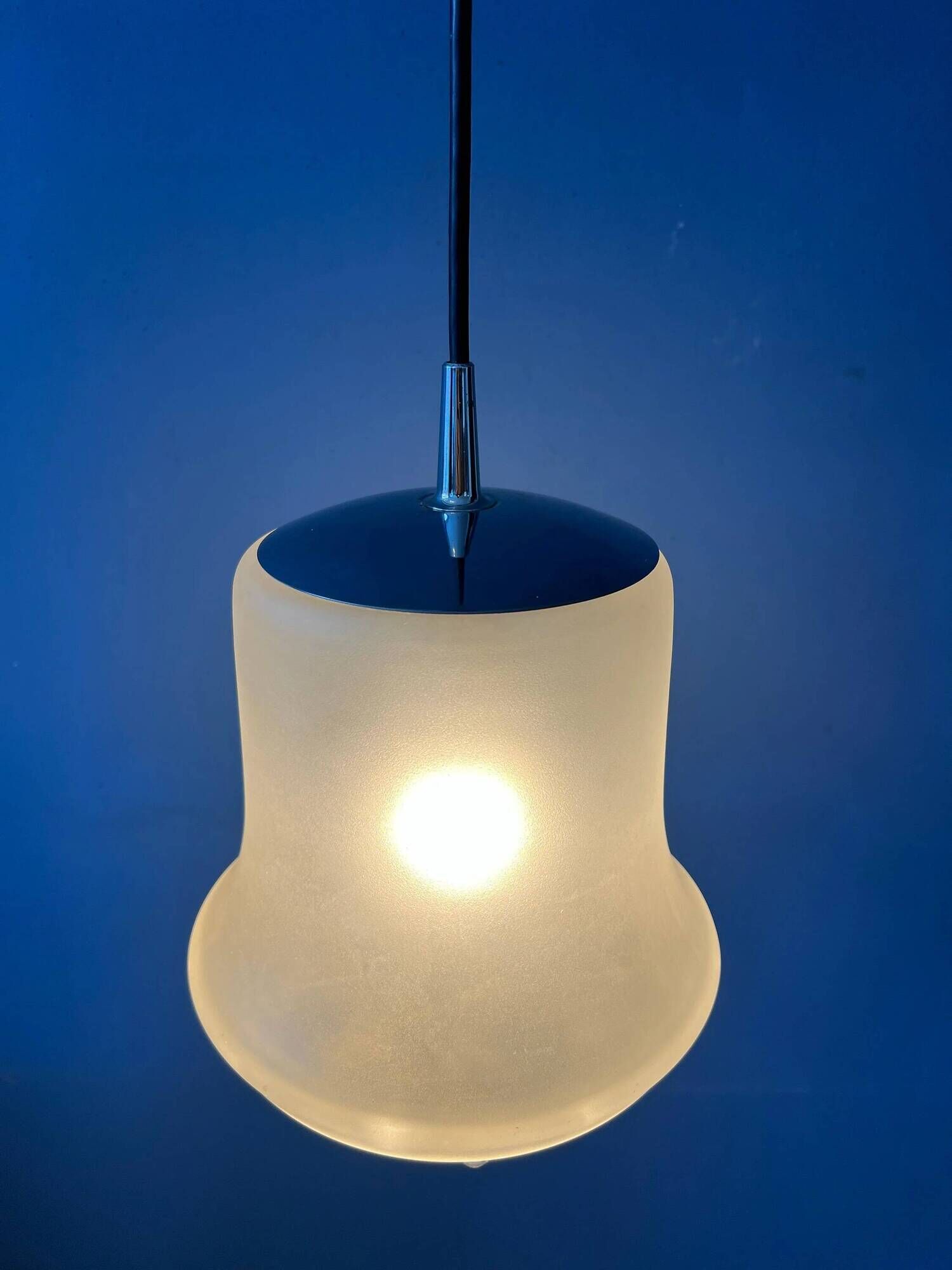 Mid-Century Frosted Glass Pendant Light Peill & Putzler