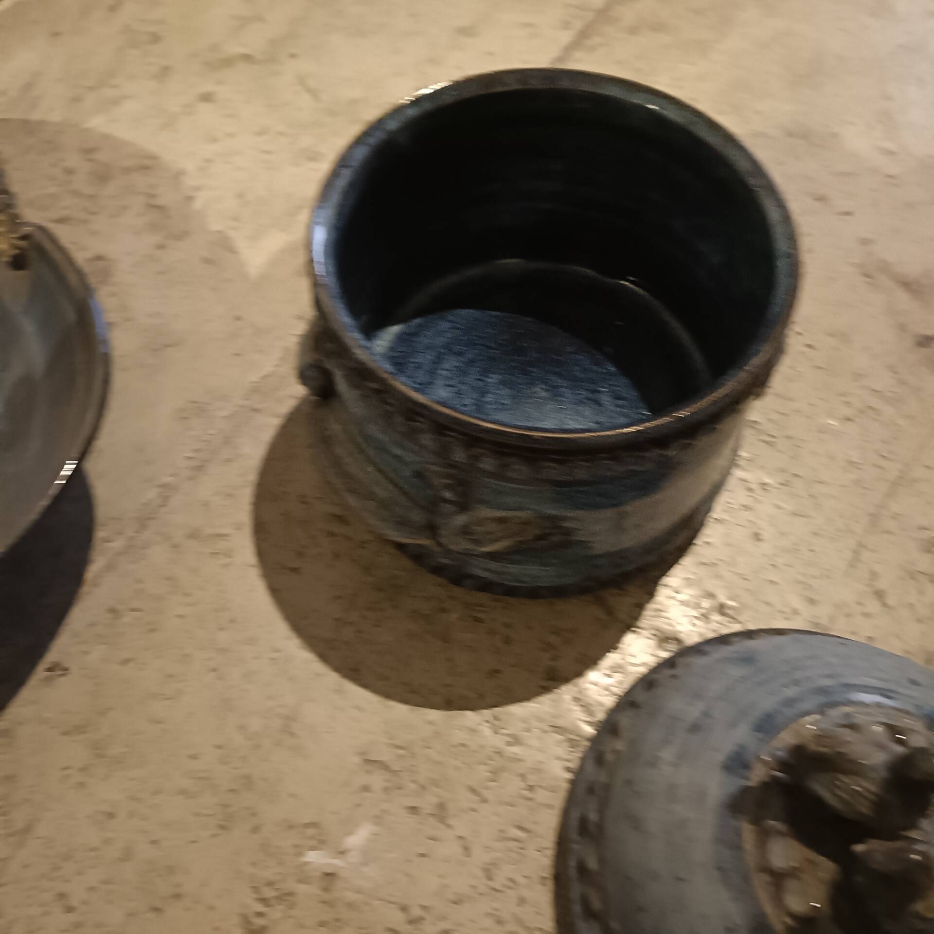Superbe poterie en grès émaillé