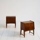 Tables de chevet en teck par A. Chr. Laursen, Danemark, années 1950.