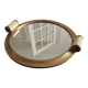 Art Deco mirror and brass tray