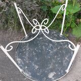 Old wrought iron garden furniture