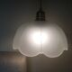 Vintage flower pendant lamp in frosted glass