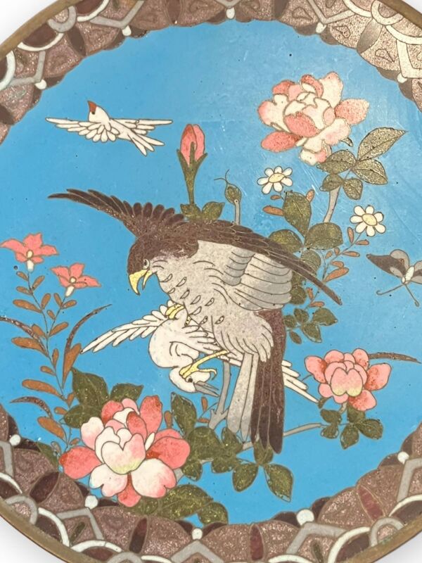 Plat en émail cloisonné Japon XIXeme