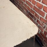 Wrought iron garden set painted white